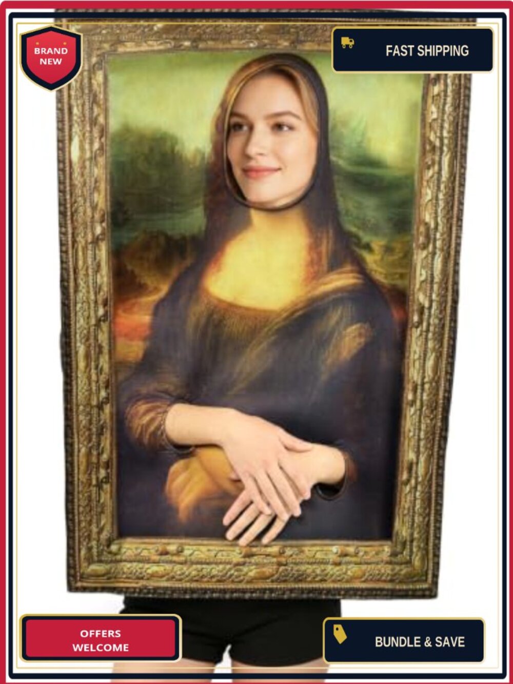Famous Paintings Costume Adult Funny Halloween Mural Tunic One Size